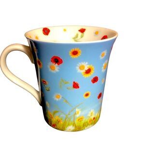 Konitz Mug With Floral And Meadow Design On Outside Floral And Little Man Inside